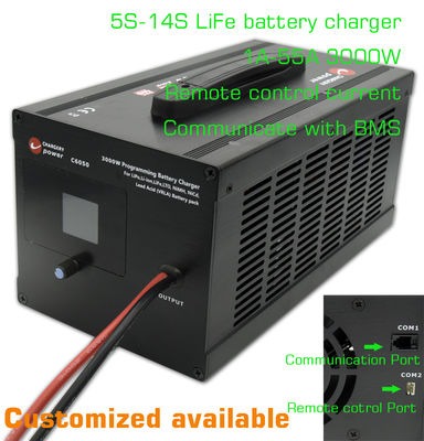 14S LFP Lithium Lifepo4 Chargeur de batterie à courant continu Système de stockage d'énergie 51.1V 3000W